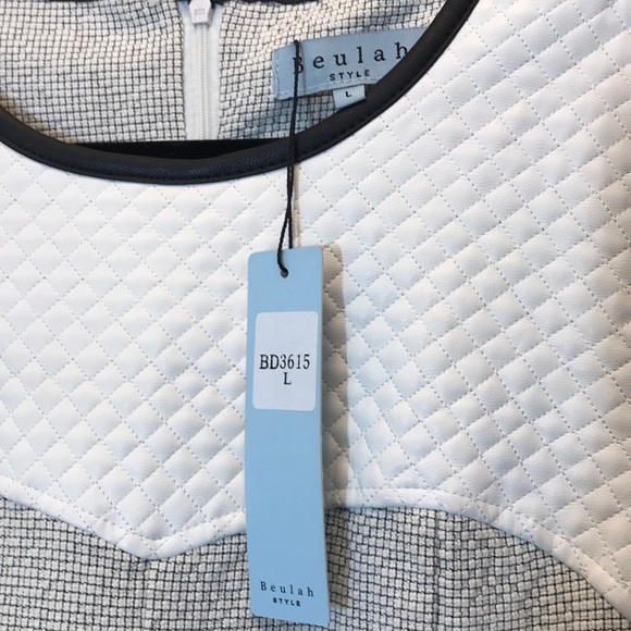 NWT Beulah Black&White Sleeveless Dress - Picture 4 of 8